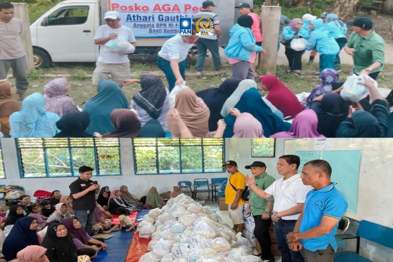 Atahri Lewat AGA Peduli Salurkan Ribuan Paket Sembako untuk Korban Banjir dan Longsor di Padang