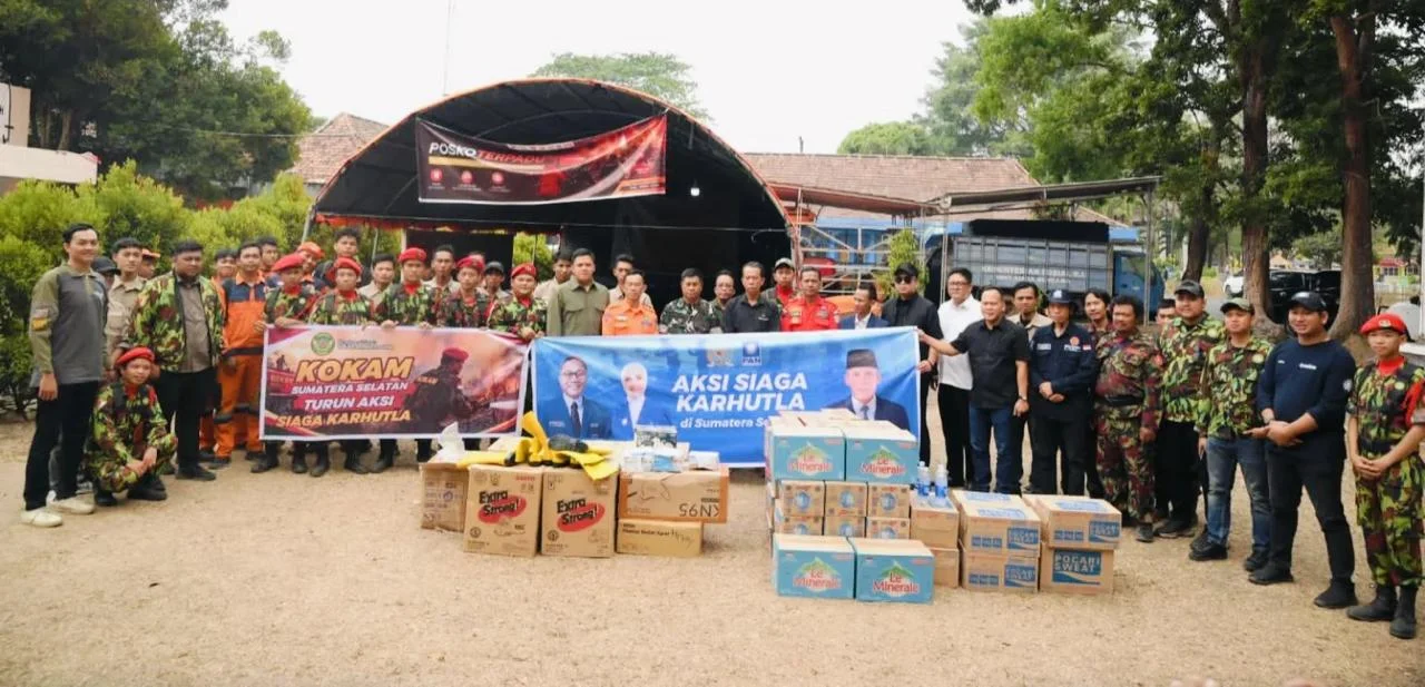 Anggota DPR RI PAN H. Iskandar Turun Langsung Salurkan Bantuan untuk Penanganan Karhutla di OKI dan OI